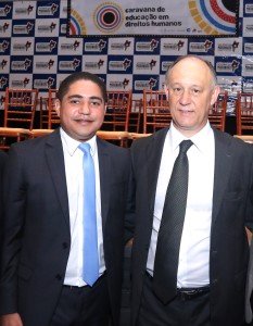 crédito Elias Auê: Zé Inácio e o Ministro Pepe Vargas durante lançamento do Programa do Governo Federal em Educação dos Diretos Humanos. 